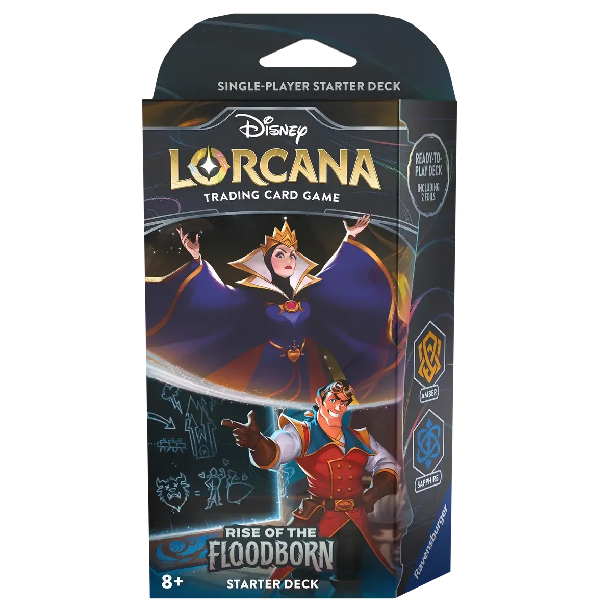 LORCANA TCG: RISE OF THE FLOODBORN AMBER AND SAPPHIRE STARTER DECK