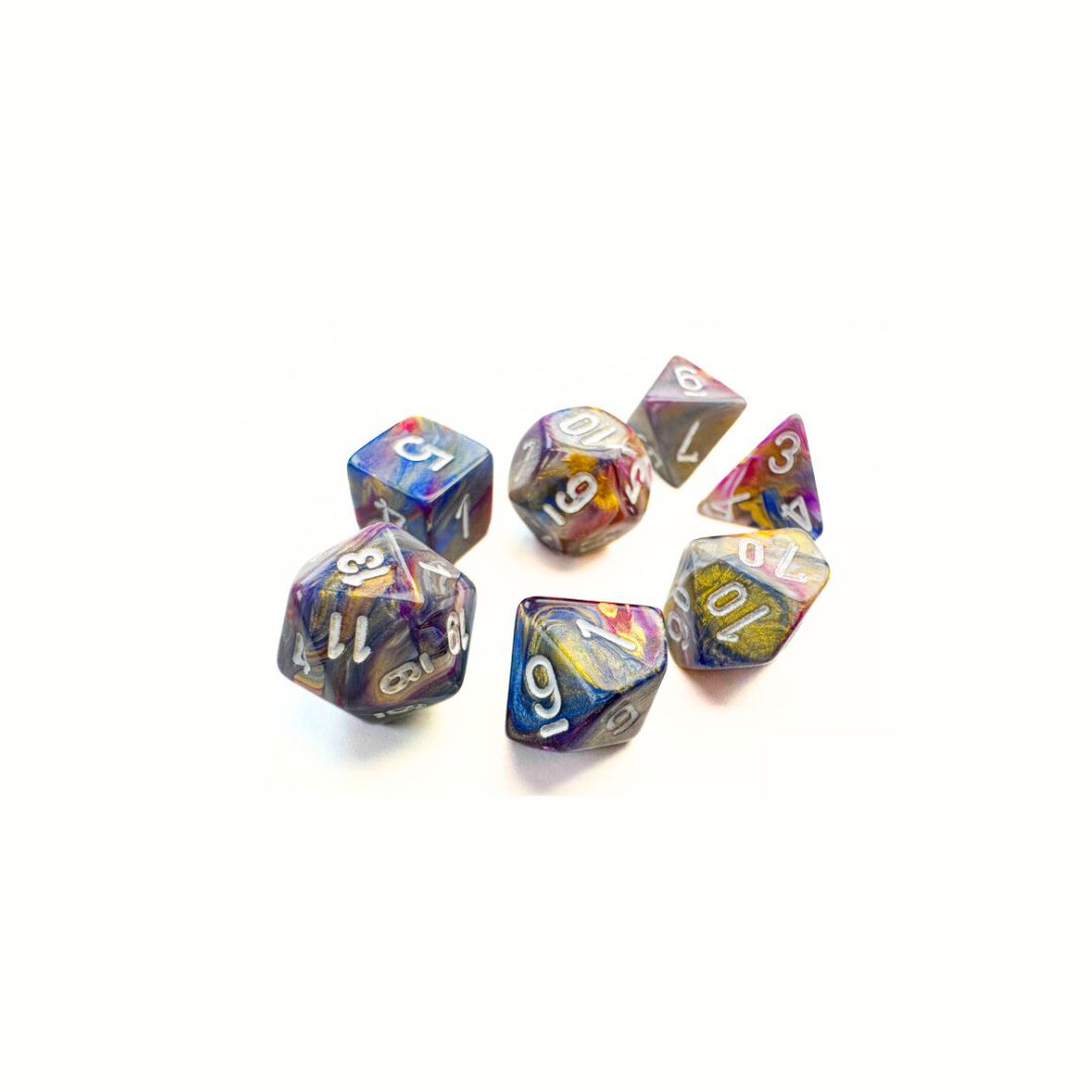 chx DICE SET 7 MINI FESTIVE CAROUSEL w/ WHITE