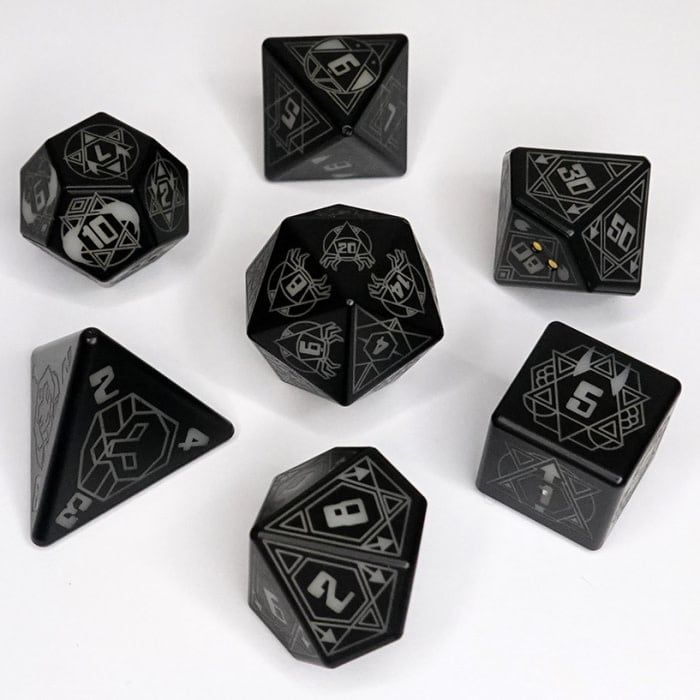 DICE SET 7 L.E.D. RECHARGEABLE
