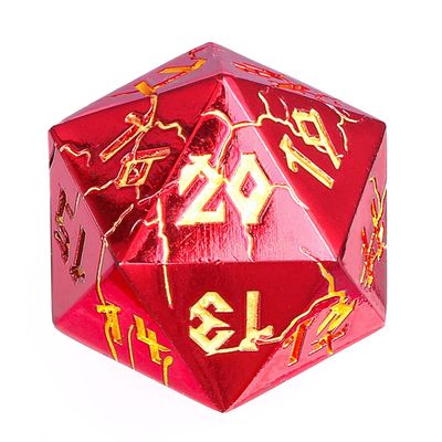 METAL D20 BARBARIAN 35mm SPIN DOWN - RED w/GOLD