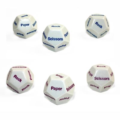 CUSTOM D12 28mm ROCK PAPER SCISSORS (Assorted Colors)