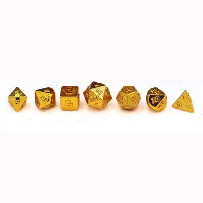 hym DICE SET 7 METAL MINI 10mm GOLD