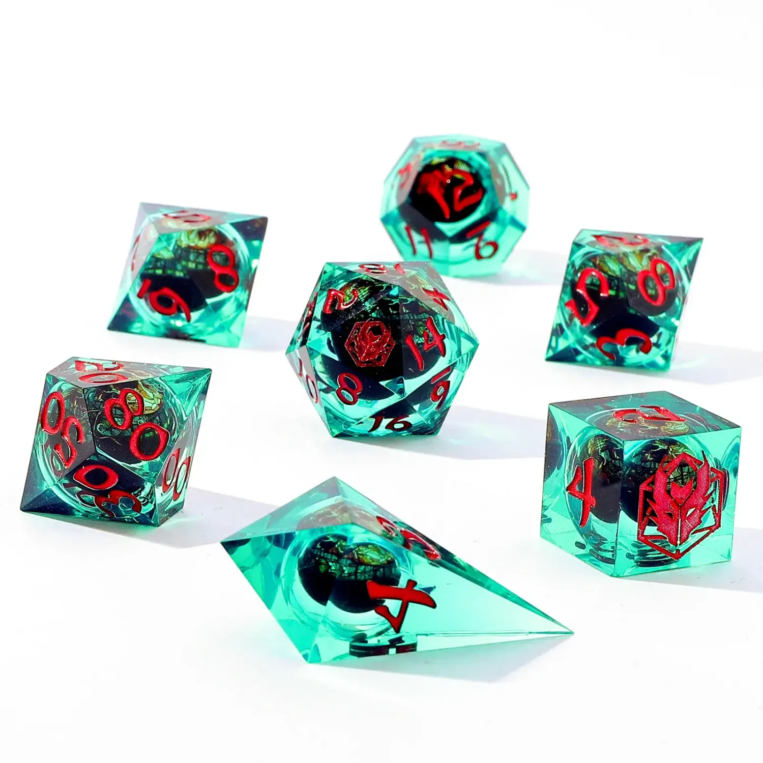 hym DICE SET 7 RESIN CAPTURED MAGIC ALWAYS WATCHING WRAITHBOUND