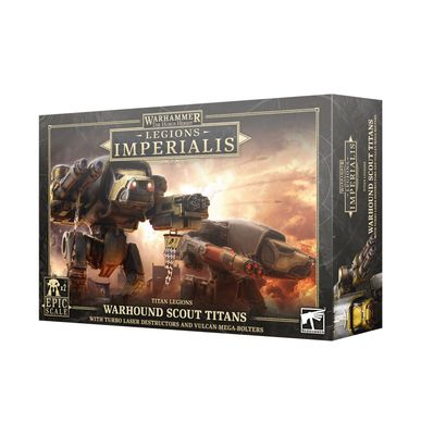 LEGIONS IMPERIALIS: WARHOUND TITANS WITH TURBO LASER DESTRUCTORS AND VULCAN MEGA BOLTERS