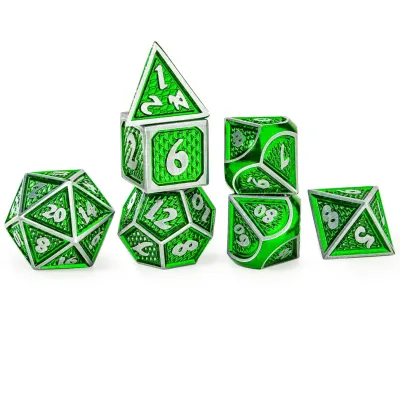hym DICE SET 7 METAL BEHEMOTH BRUSHED GREEN
