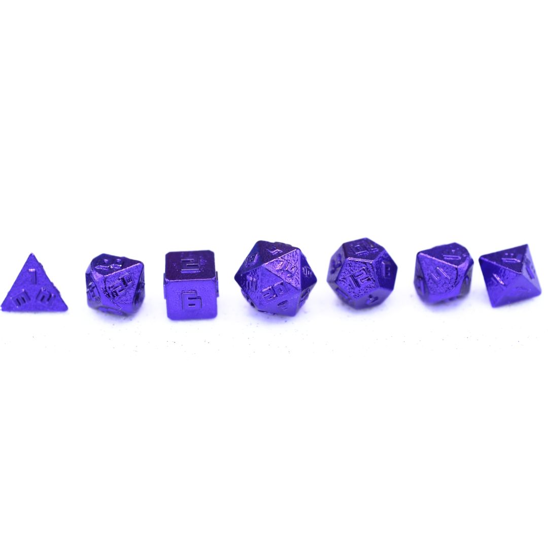 hym DICE SET 7 METAL MINI 10mm PURPLE