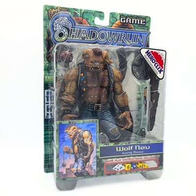 SHADOWRUN ACTION FIGURE GAME - WOLF NEV GANG BOSS (2003)