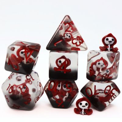 fb DICE SET 7 RESIN RED REAPER