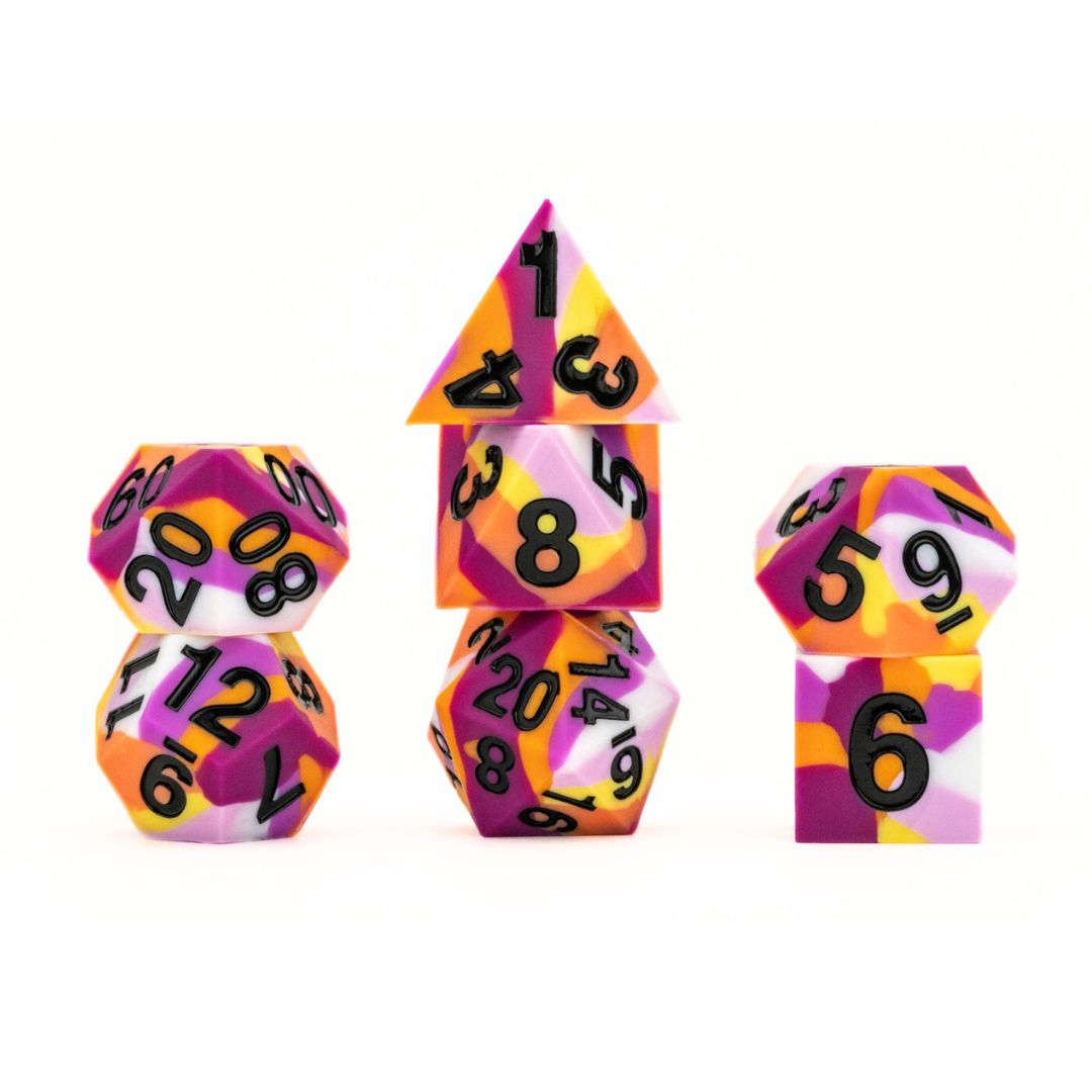 fr DICE SET 7 SILICONE GAYMERS PRIDE - LESBIAN