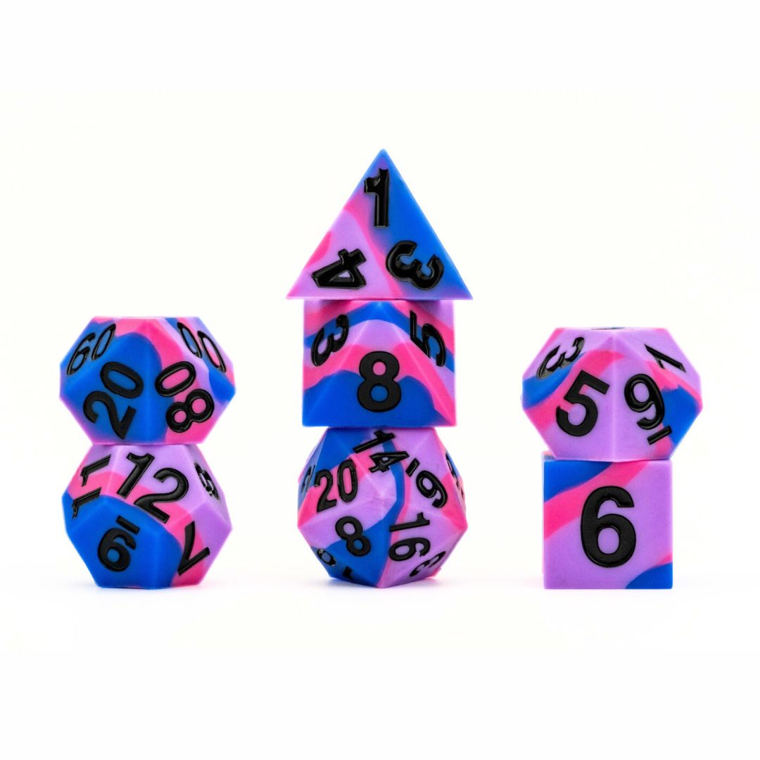 fr DICE SET 7 SILICONE GAYMERS PRIDE - BISEXUAL