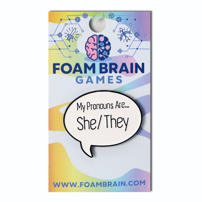 PIN: SPEECH BUBBLE PRONOUNS SHE/THEY