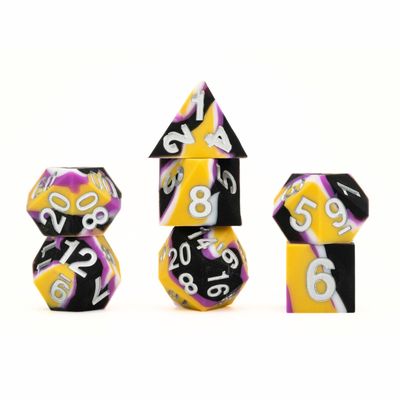 fr DICE SET 7 SILICONE GAYMERS PRIDE - NONBINARY