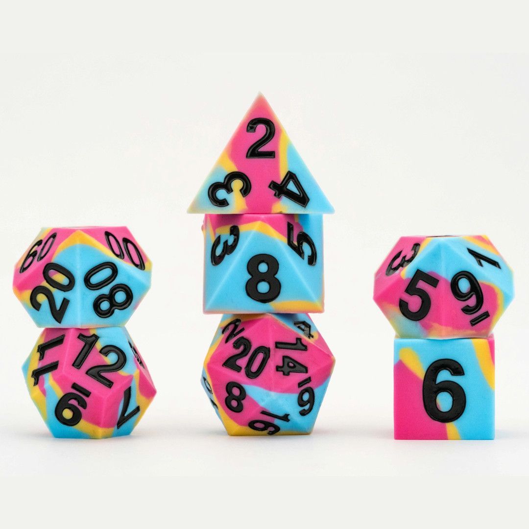 fr DICE SET 7 SILICONE GAYMERS PRIDE - PANSEXUAL