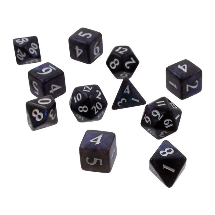 ECLIPSE DICE SET 11 JET BLACK