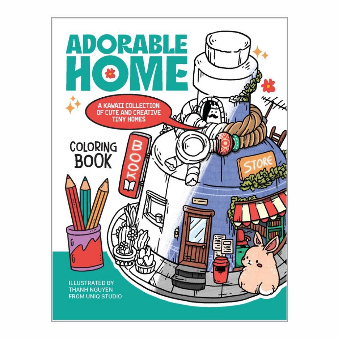 COLORING BOOK ADORABLE HOME