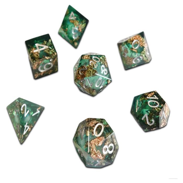 chro DICE SET 7 CUBE MOLTEN OVERGROWTH