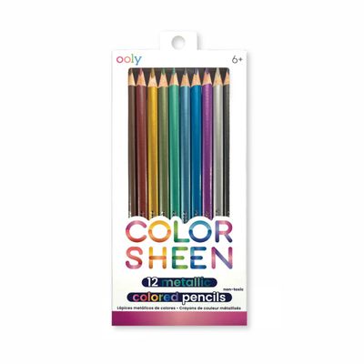 COLORED PENCILS METALLIC  COLOR SHEEN 12CT