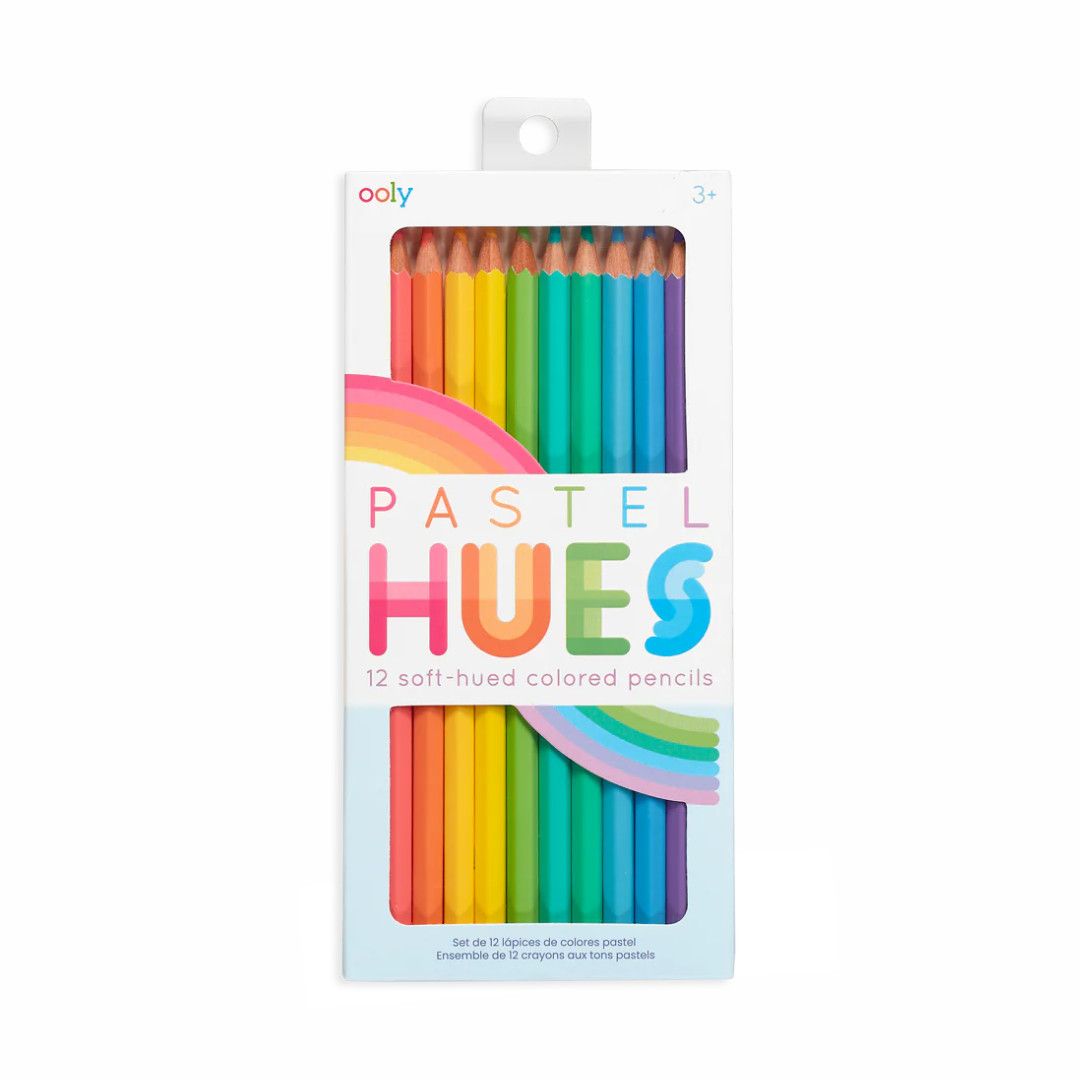 COLORED PENCILS PASTEL HUES 12CT