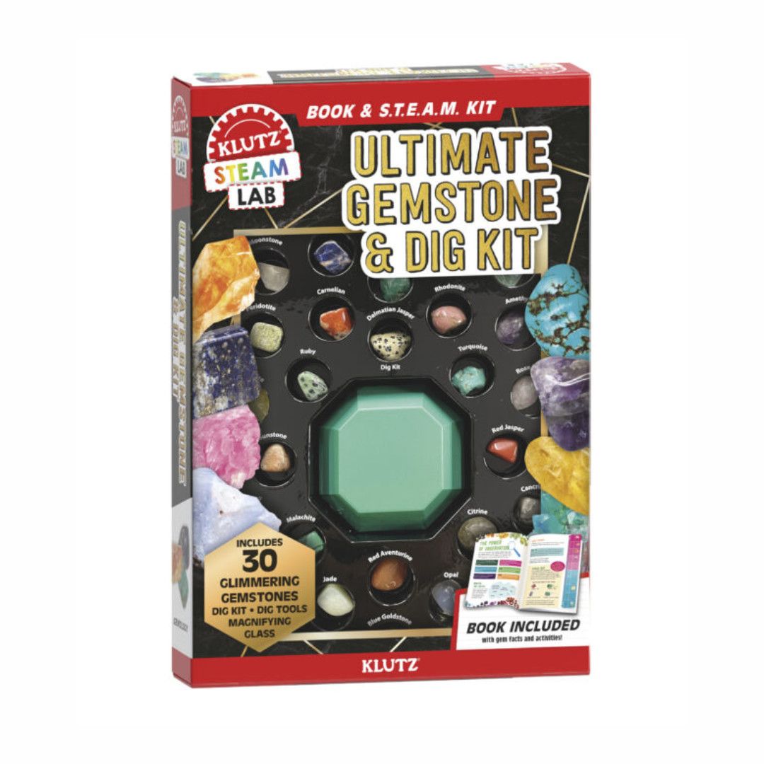 KLUTZ STEAM LAB ULTIMATE GEMSTONE AND DIG KIT