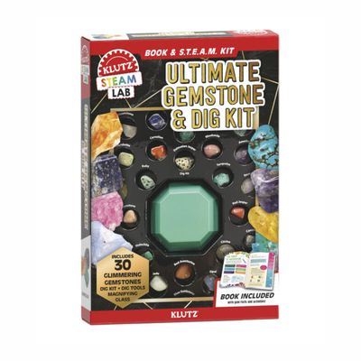 KLUTZ STEAM LAB ULTIMATE GEMSTONE AND DIG KIT