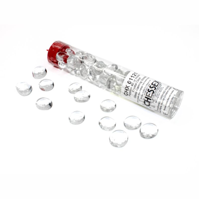 GLASS GAMING STONES CLEAR