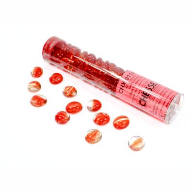 GLASS GAMING STONES CATSEYE RED