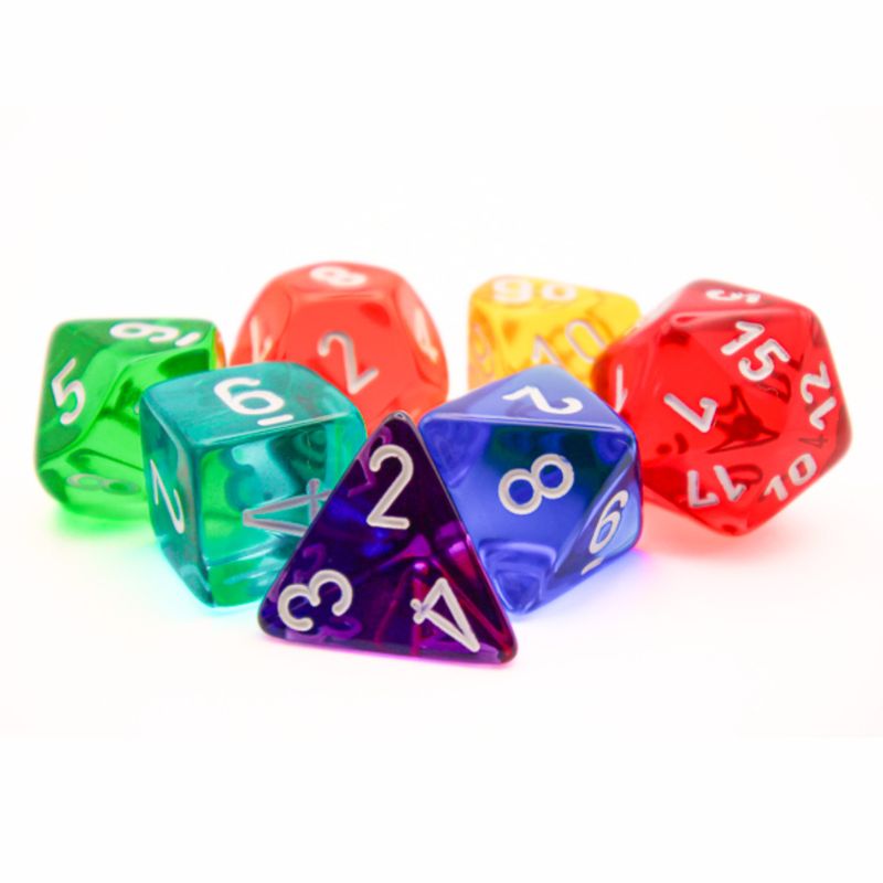 chx DICE SET 7 PRISM TRANSLUCENT GM &amp; BEGINNER PLAYER