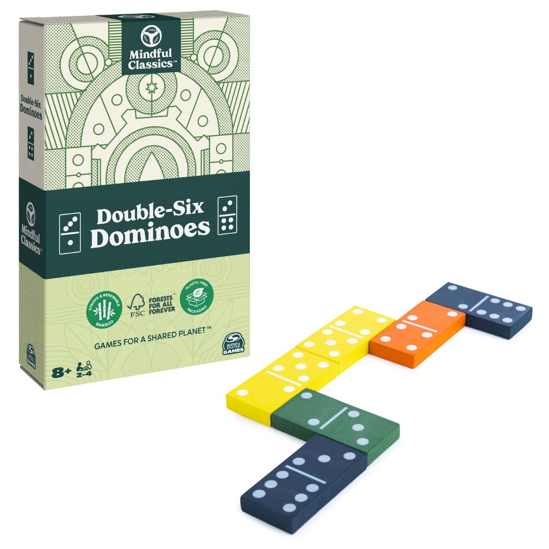 MINDFUL CLASSICS DBL6 WOODEN DOMINOES