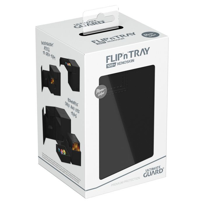 DECK BOX: FLIP`N`TRAY: 100+: BLACK