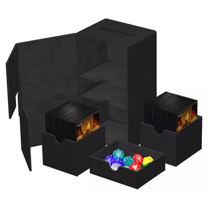 DECK BOX: FLIP`N`TRAY: 200+: BLACK