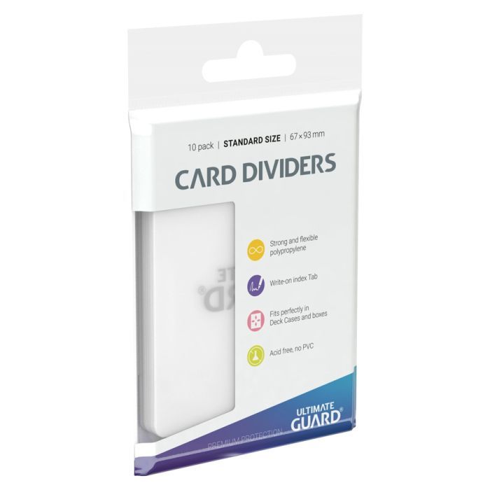 CARD DIVIDERS STANDARD SIZE CLEAR