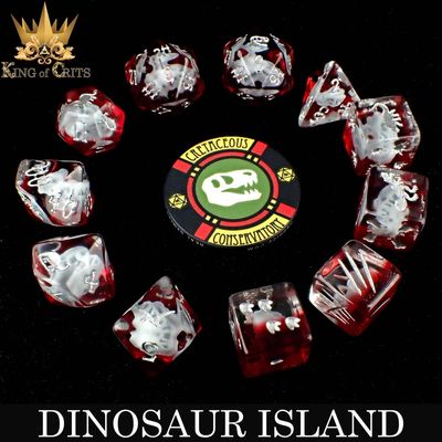 dnd DICE SET 11 DINOSAUR ISLAND
