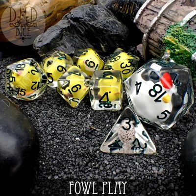 dnd DICE SET 8 FOWL PLAY