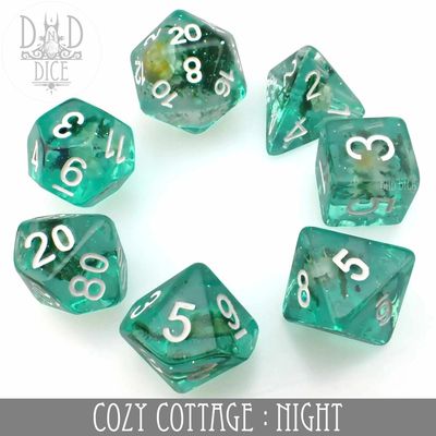 dnd DICE SET 7 COZY COTTAGE NIGHT