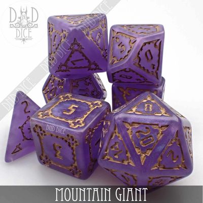 dnd DICE SET 7 OVERSIZED MOUNTAIN GIANT
