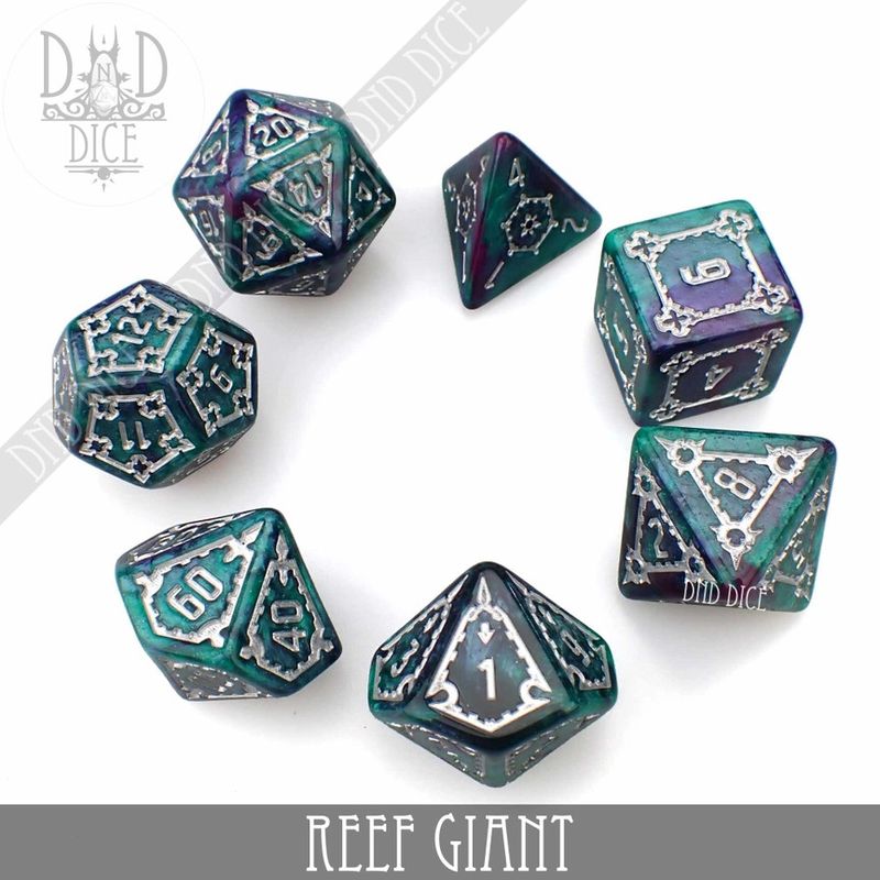 dnd DICE SET 7 OVERSIZED REEF GIANT