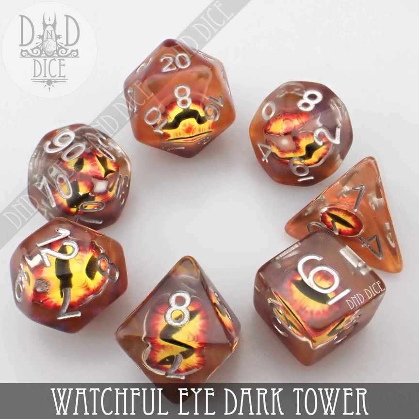 dnd DICE SET 7 WATCHFUL EYE - DARK TOWER