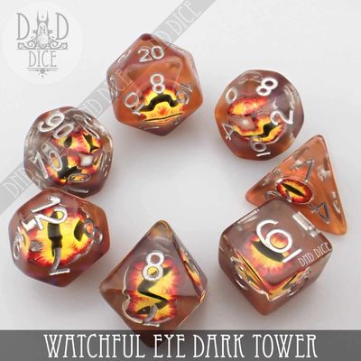 dnd DICE SET 7 WATCHFUL EYE - DARK TOWER