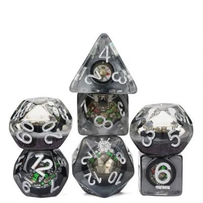 cul DICE SET 7 WAYFINDERS (Working Compasses Inside!)