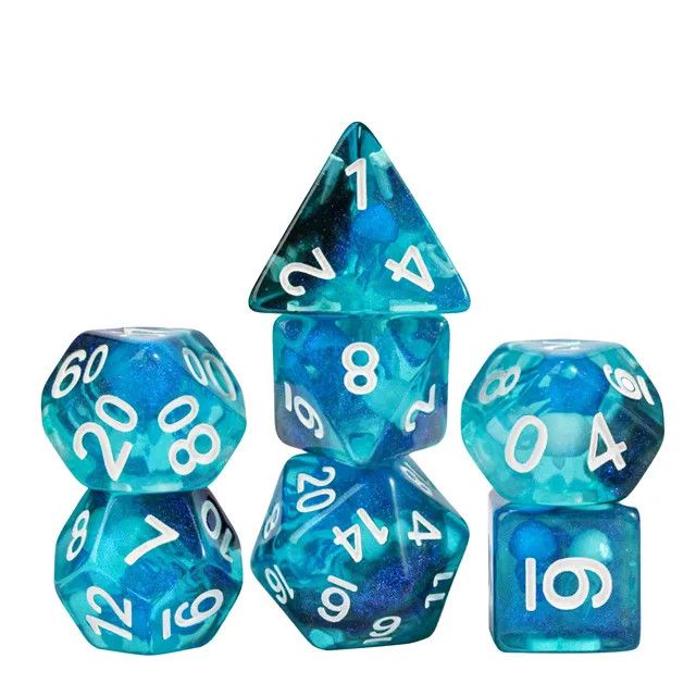 cul DICE SET 7 JELLYFISH (GLOW-IN-THE-DARK)