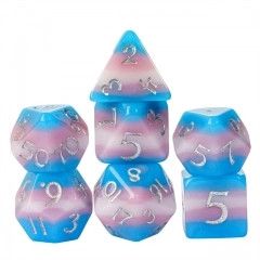cul DICE SET 7 PRIDE TRANSGENDER (FLAT CORNERS)