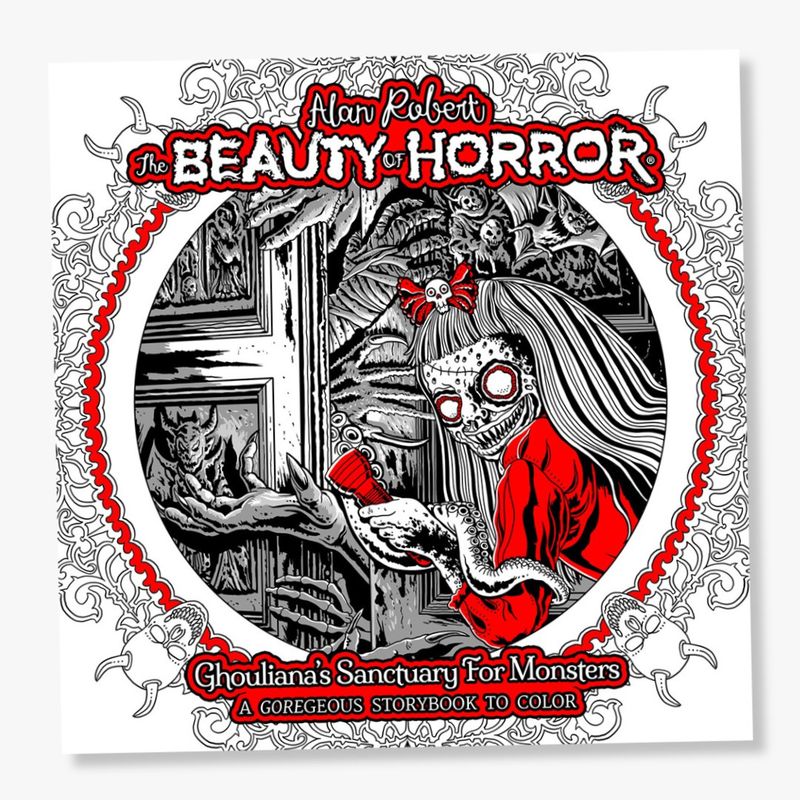 COLORING BOOK BEAUTY OF HORROR: GHOULIANA&#39;S SANCTUARY