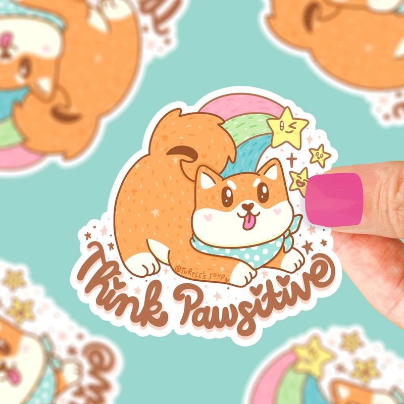 STICKER - THINK PAWSITIVE