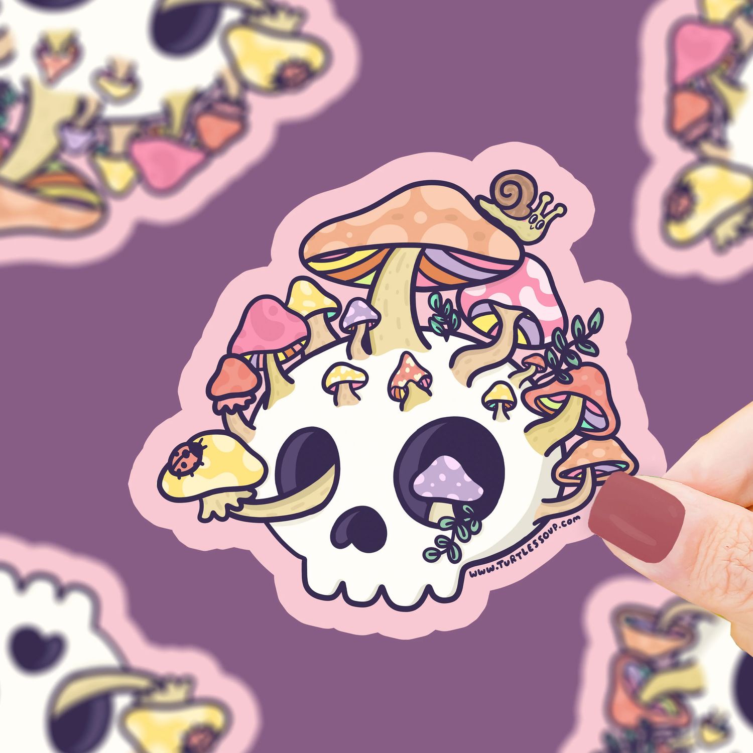 STICKER - MUSHROOM SKULL GARDEN