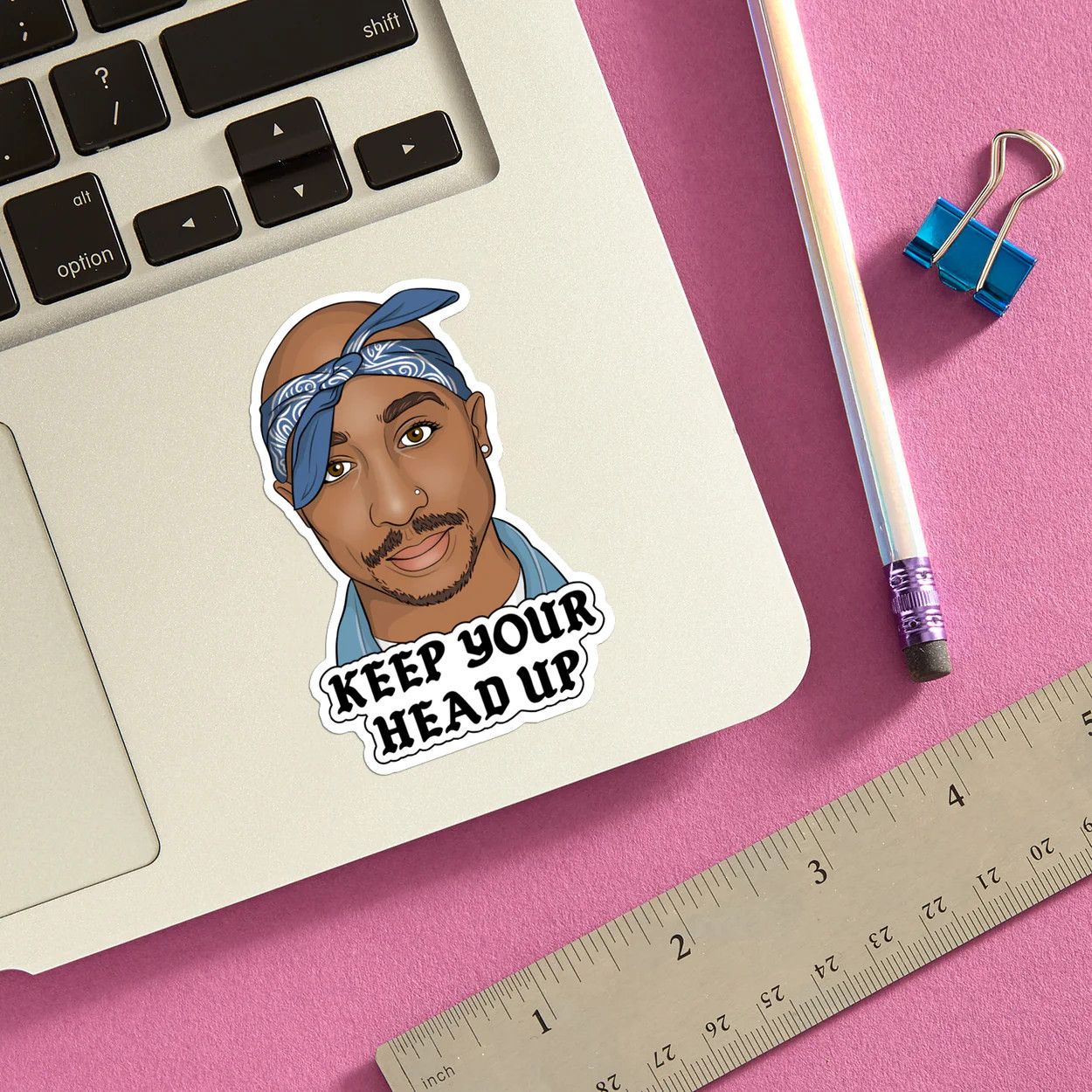 STICKER - TUPAC KEEP YOUR HEAD UP