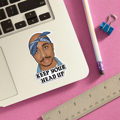 STICKER - TUPAC KEEP YOUR HEAD UP