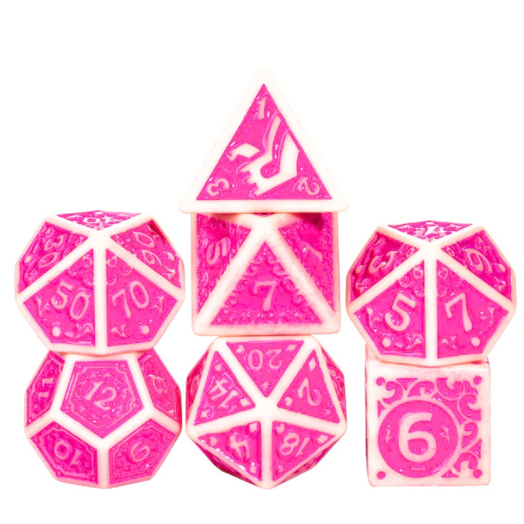 fb DICE SET 7 FUSCHIA DEPTHS
