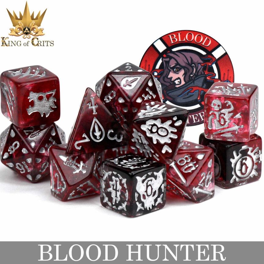 dnd DICE SET 11 BLOOD HUNTER