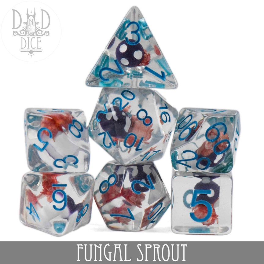 dnd DICE SET 7 FUNGAL SPROUT