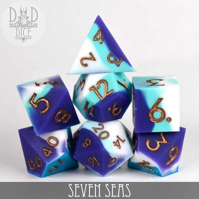 dnd DICE SET 7 SILICONE SEVEN SEAS